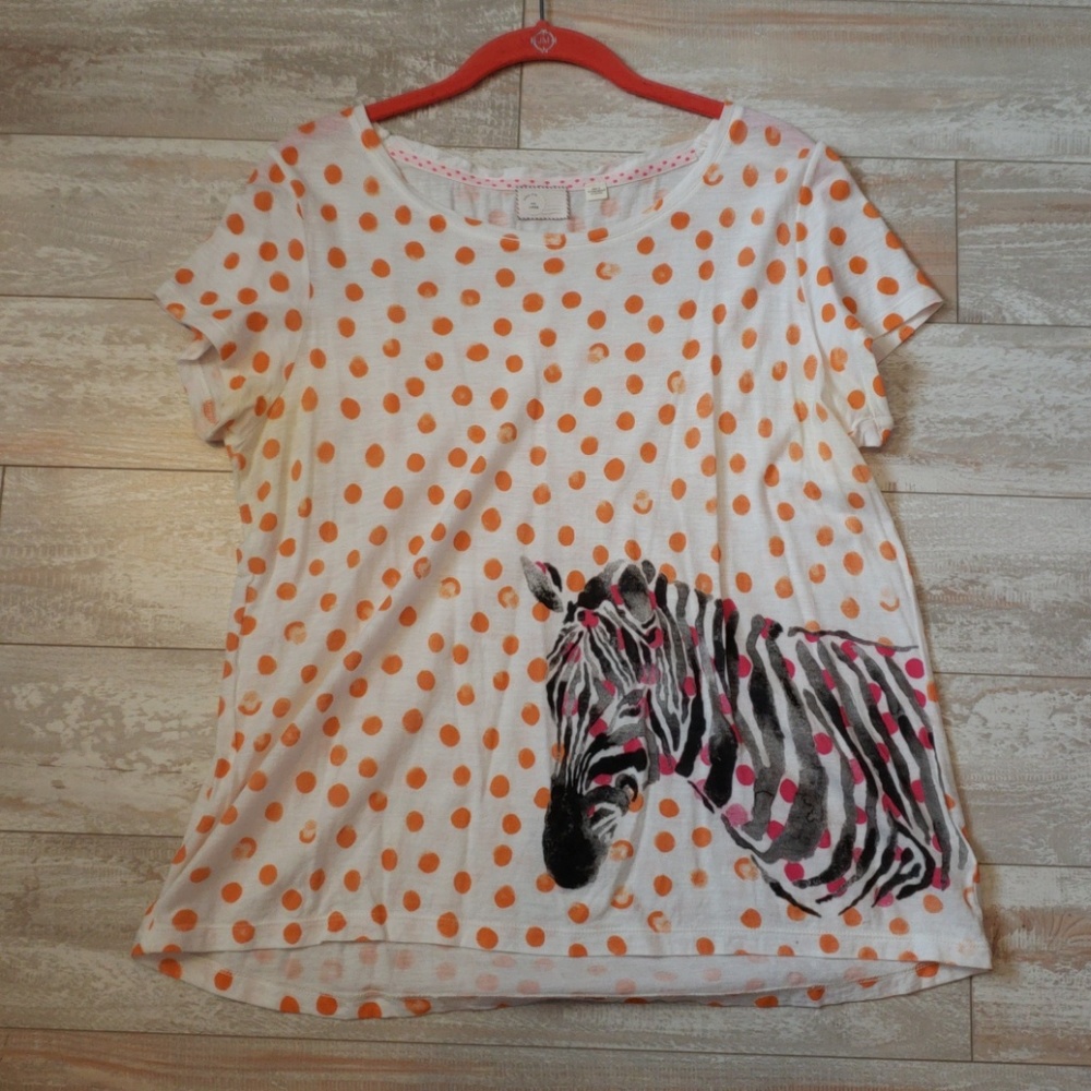 Anthropologie spots and stripes zebra tee